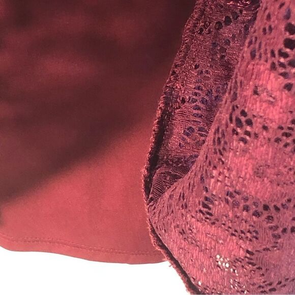 RN Studio by Ronni Nicole Dress Fit & Flare Lace Overlay Cap Sleeves 14 - Picture 3 of 7